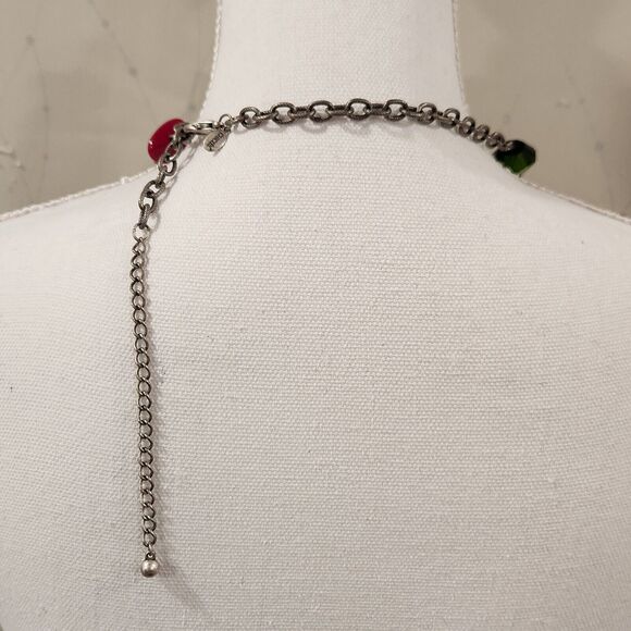 Chico's Necklace Multi-Colored Mixed Media Beaded Chain 34" - Picture 5 of 8